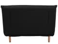 Miniatyrbilde 6 av 11: Sovesofa Svart Polyesterstoff 1-seter Ben i tre Sammenleggbar Uten armlener Ekstra pute Moderne design Skandinavisk stil Gjesteseng