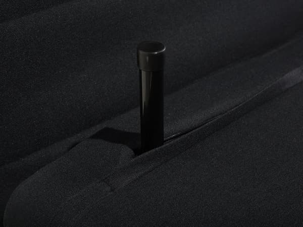 Sovesofa Svart Polyesterstoff 1-seter Ben i tre Sammenleggbar Uten armlener Ekstra pute Moderne design Skandinavisk stil Gjesteseng