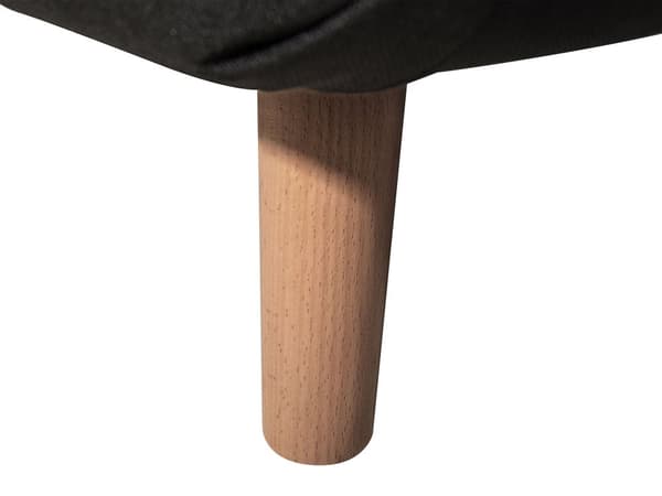 Sovesofa Svart Polyesterstoff 1-seter Ben i tre Sammenleggbar Uten armlener Ekstra pute Moderne design Skandinavisk stil Gjesteseng