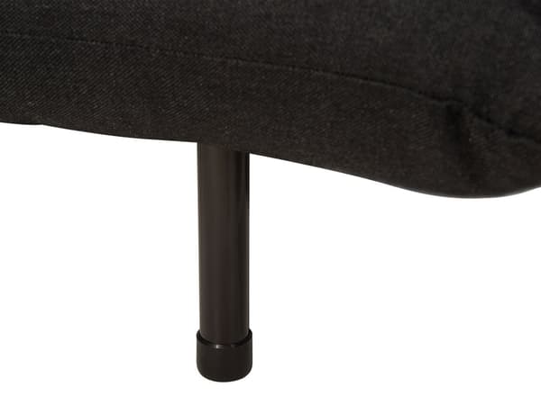 Sovesofa Svart Polyesterstoff 1-seter Ben i tre Sammenleggbar Uten armlener Ekstra pute Moderne design Skandinavisk stil Gjesteseng