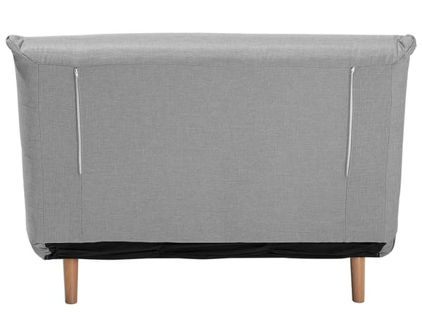 Sovesofa Lysegrå Fløyel 1-seter Ben i tre Sammenleggbar Uten armlener Ekstra pute Moderne design Skandinavisk stil Gjesteseng