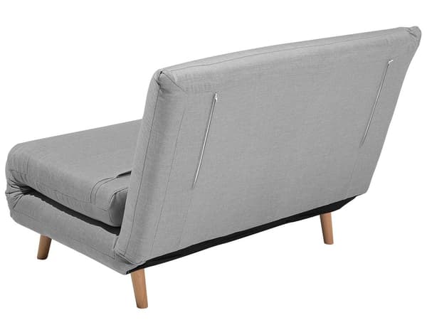 Sovesofa Lysegrå Fløyel 1-seter Ben i tre Sammenleggbar Uten armlener Ekstra pute Moderne design Skandinavisk stil Gjesteseng