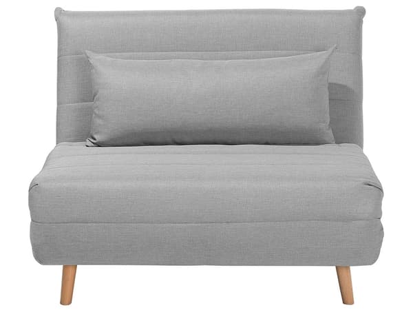 Sovesofa Lysegrå Fløyel 1-seter Ben i tre Sammenleggbar Uten armlener Ekstra pute Moderne design Skandinavisk stil Gjesteseng
