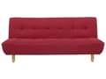 Miniatyrbilde 1 av 8: Sofa Rødt Trekk i Stoff med Ben i Lyst Tre 3-seter Skandinavisk Stil Elegant Design