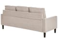 Miniatyrbilde 7 av 11: 3-seter sofa Beige Polstret Treben Med fotskammel Stuesofa Moderne Elegant