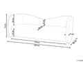 Miniatyrbilde 3 av 10: Sofa Hvit fløyel 3-seters buet form moderne design moderne stuemøbler