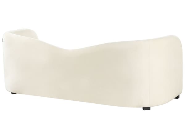 Sofa Hvit fløyel 3-seters buet form moderne design moderne stuemøbler