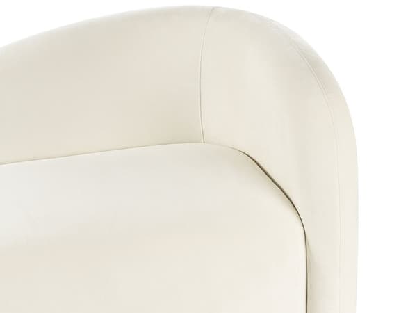 Sofa Hvit fløyel 3-seters buet form moderne design moderne stuemøbler
