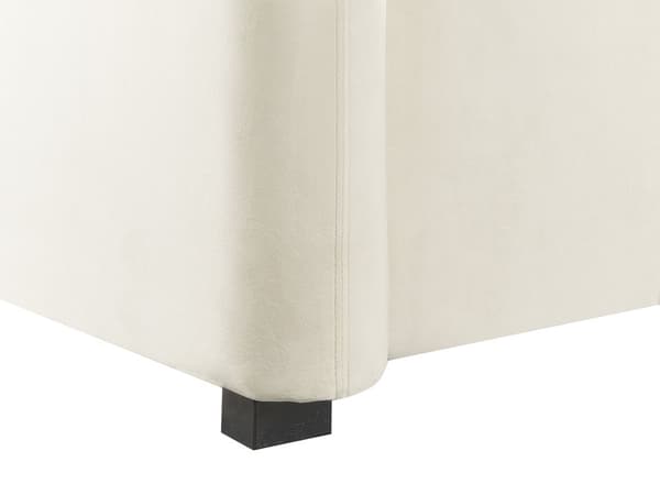 Sofa Hvit fløyel 3-seters buet form moderne design moderne stuemøbler