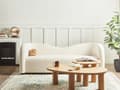 Miniatyrbilde 2 av 10: Sofa Hvit fløyel 3-seters buet form moderne design moderne stuemøbler