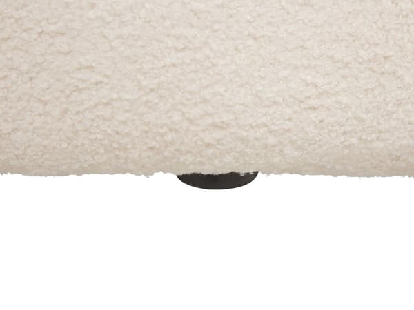 Sofa Hvitt Stoff 3-seter Glamour Ingen armlener Stue Bred rygg