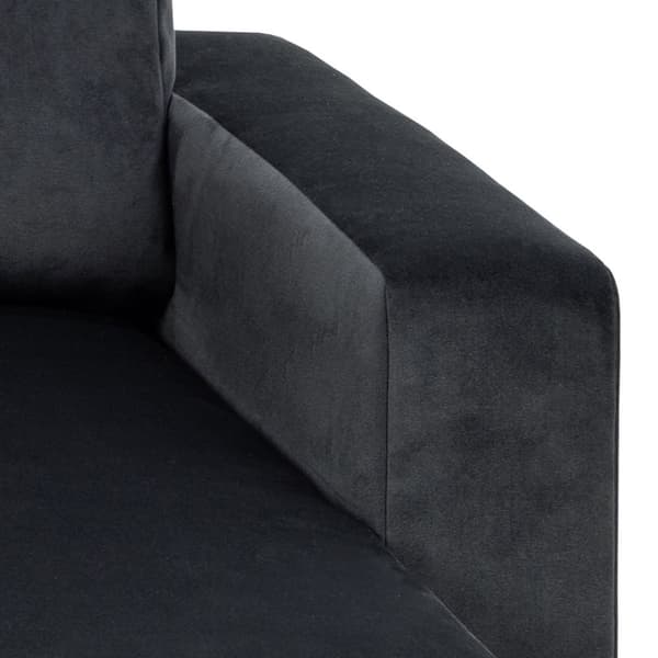 Sander sovesofa sjeselong vendbar, skjult lagring og uttrekkbar seng antracitgrå.