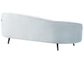 Miniatyrbilde 5 av 10: Sofa Lyseblå Blå Fløyel Glamour Buet Retrostil 3-seter Gull Metallben