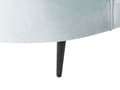 Miniatyrbilde 8 av 10: Sofa Lyseblå Blå Fløyel Glamour Buet Retrostil 3-seter Gull Metallben