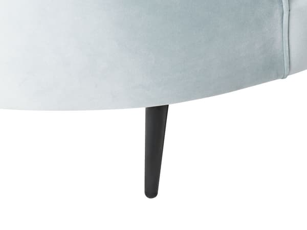 Sofa Lyseblå Blå Fløyel Glamour Buet Retrostil 3-seter Gull Metallben