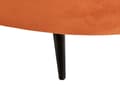 Miniatyrbilde 8 av 10: Sofa Oransje Fløyel Glamour Buet Retrostil 3-seter Gull Metallben