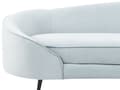 Miniatyrbillede 7 af 10: Sofa Lyseblå Velour Polstret Guld Metalben 3 Personers Moderne Designsofa med Buet Ryg Retro Minimalistisk Pastel til Stuen