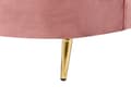 Miniatyrbillede 9 af 10: Sofa Lyserød Pastel Velour Polstret Guld Metalben 3 Personers Moderne Designsofa med Buet Ryg Retro Minimalistisk til Stuen