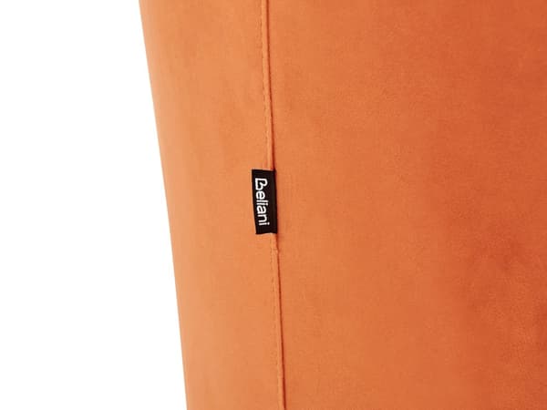 Soffa Orange Sammet Glamour Kurvad Retro 3-sits med Guld Metallben