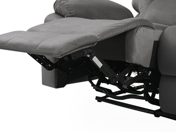 Sofa Grå Velour Stof Elektrisk Recliner Blød 2 Personers Designsofa med Justerbart Ryglæn og Fodstøtte Biografsofa med Indbygget Fodskammel