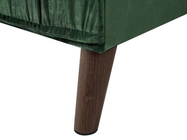 Kulmasohva tummanvihreä 231 x 152 x 79 cm sametti metalli puu kolmelle koristetyynyt moderni