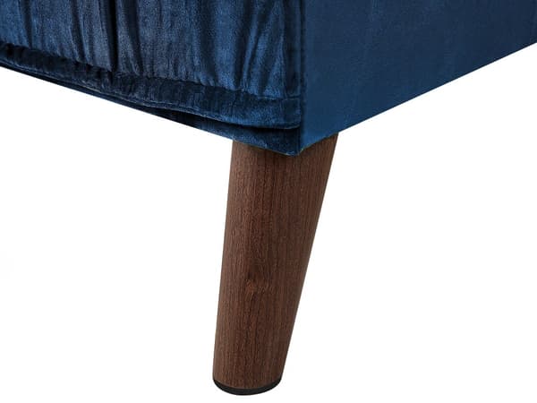 Hjørnesofa Blå Velour 3 Personers Designsofa med Rygpuder Tilbehør Blød Moderne Venstrevendt L Formet Sofa Indretning Stue