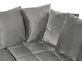 Miniatyrbillede 7 af 11: Hjørnesofa Grå Velour 3 Personers Designsofa med Rygpuder Tilbehør Blød Moderne Venstrevendt L Formet Sofa Indretning Stue