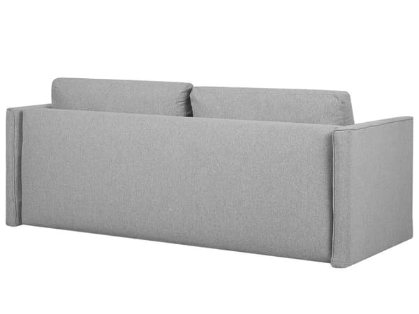 Sovesofa i Grått Stoff med 3 seter og Oppbevaringsrom Avtakbare Puter Moderne