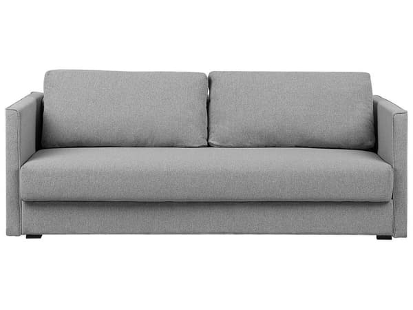 Sovesofa i Grått Stoff med 3 seter og Oppbevaringsrom Avtakbare Puter Moderne