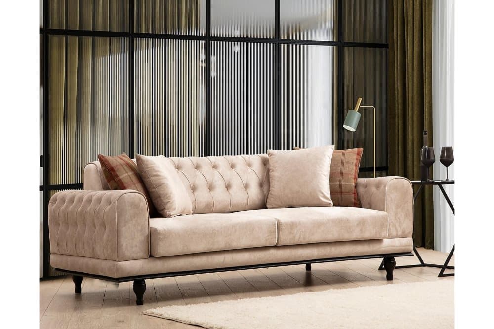 Stockvile Bäddsoffa 3-sits 220x95 cm Beige