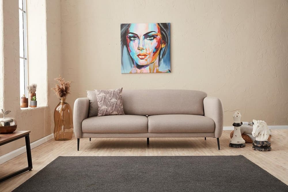 GIMLA Bäddsoffa 3-sits 180x90 cm Beige