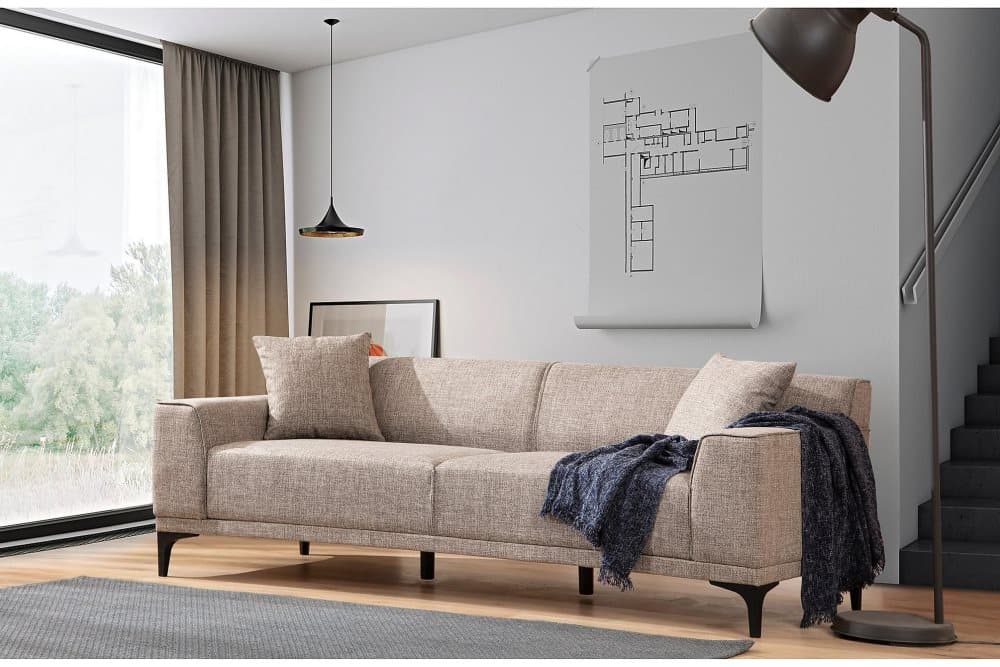 Oshawa Soffa 3-sits Brun