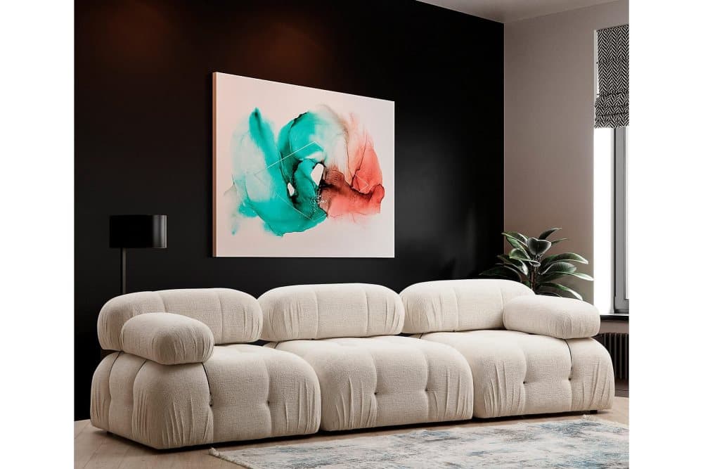 BELGIN Soffa 3-sits Ljusbeige