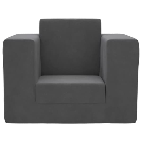 vidaXL sofaseng til børn blødt plys antracitgrå