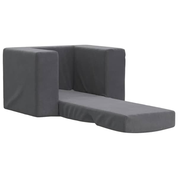 vidaXL sofaseng til børn blødt plys antracitgrå