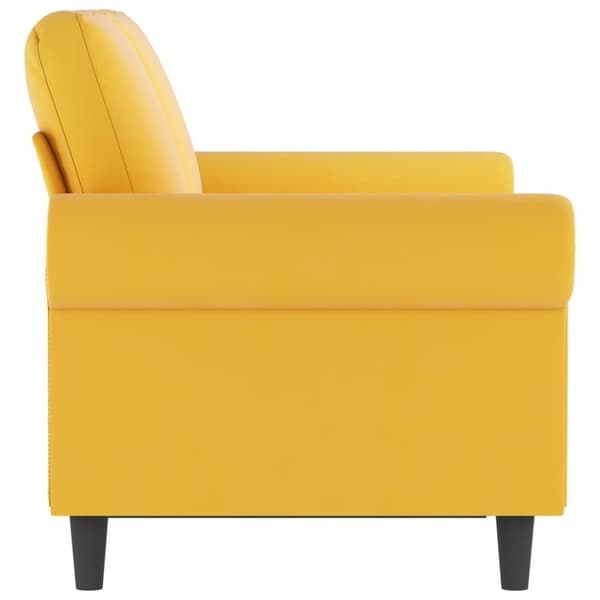 vidaXL 2-sitssoffa gul 120 cm sammet