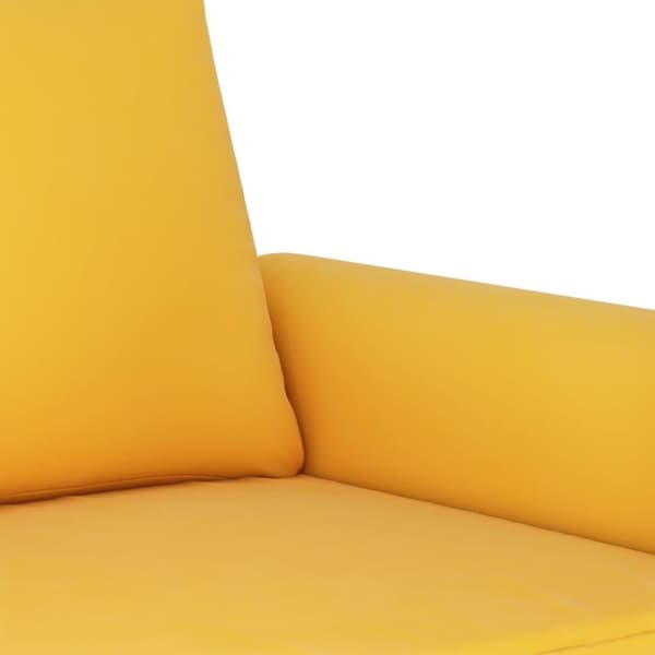vidaXL 2-sitssoffa gul 120 cm sammet