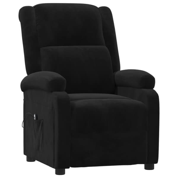 vidaXL eldrevet lænestol velour sort