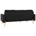 Miniatyrbillede 5 af 8: vidaXL 3-personers sofa med fodskammel stof sort