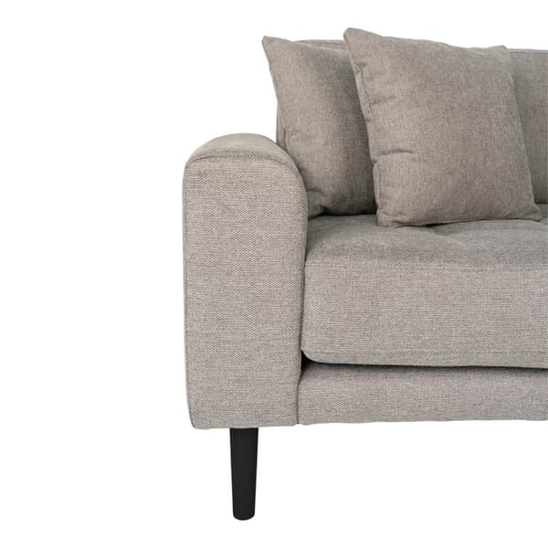 Lido soffa schäslongsoffa högervänd 4 kuddar brun.