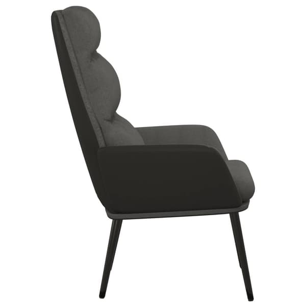 vidaXL Vilstol mörkgrå tyg