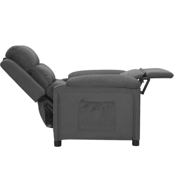 vidaXL Reclinerfåtölj mörkgrå tyg