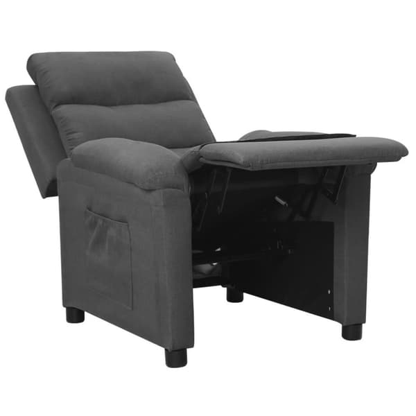 vidaXL Reclinerfåtölj mörkgrå tyg
