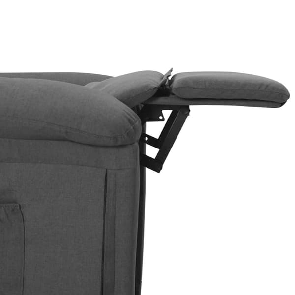 vidaXL Reclinerfåtölj mörkgrå tyg