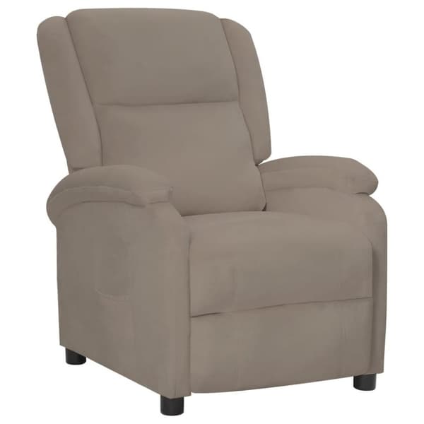 vidaXL Reclinerfåtölj ljusgrå sammet