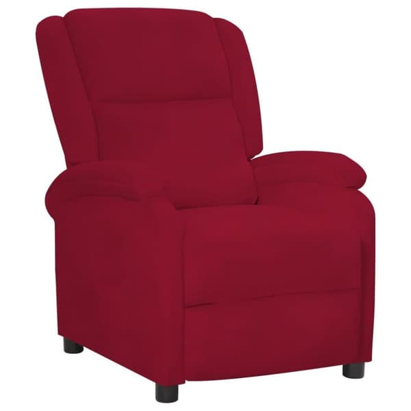 vidaXL Reclinerfåtölj vinröd sammet