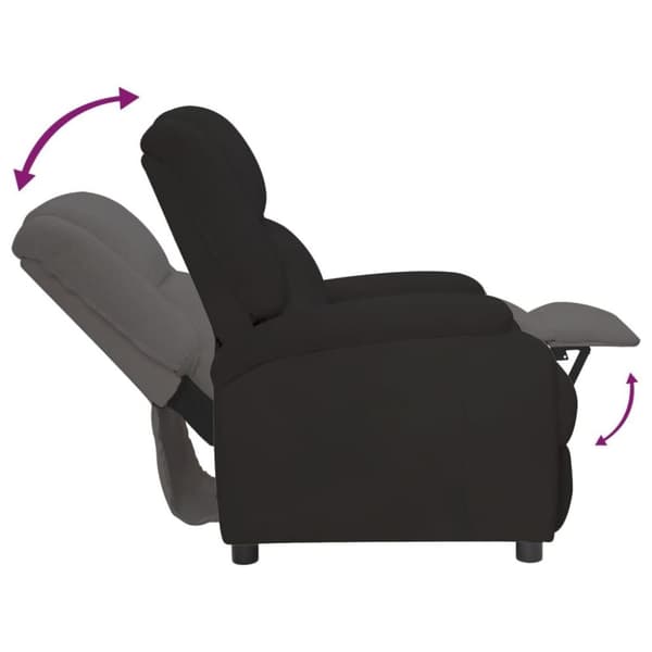 vidaXL Reclinerfåtölj svart sammet