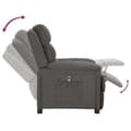 Miniatyrbild 6 av 10: vidaXL Elektrisk reclinerfåtölj mörkgrå tyg