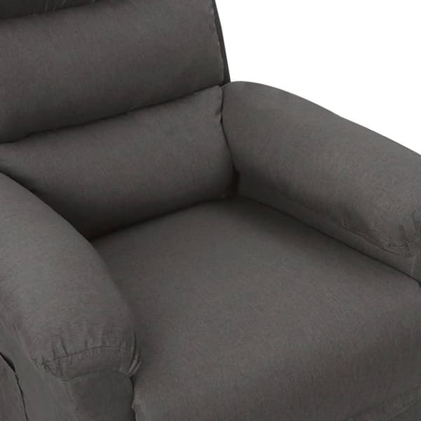 vidaXL Elektrisk reclinerfåtölj mörkgrå tyg