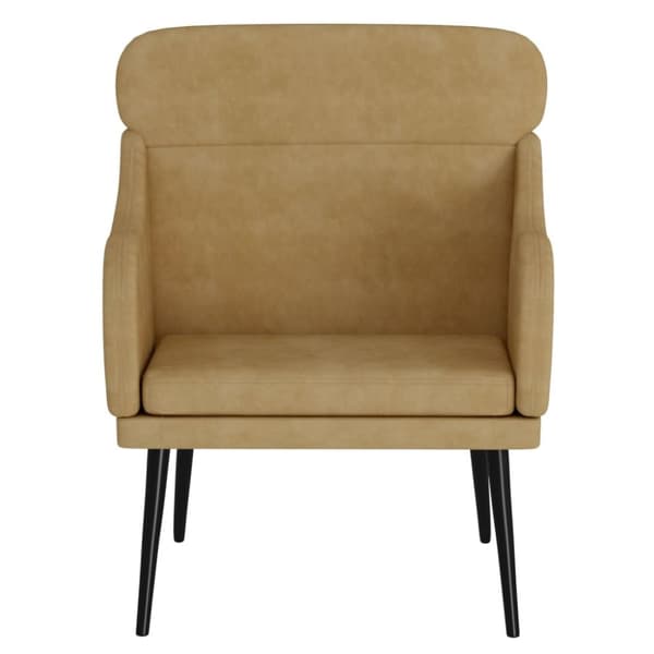 vidaXL Fåtölj brun 63x76x80 cm sammet